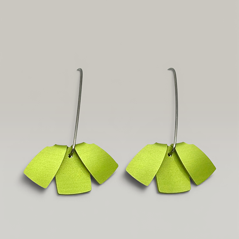 The Flip Flat Earrings in Lime