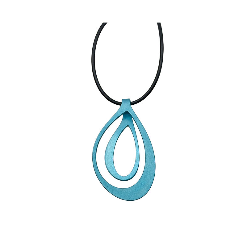The Loop Neckpiece Oval in Aqua