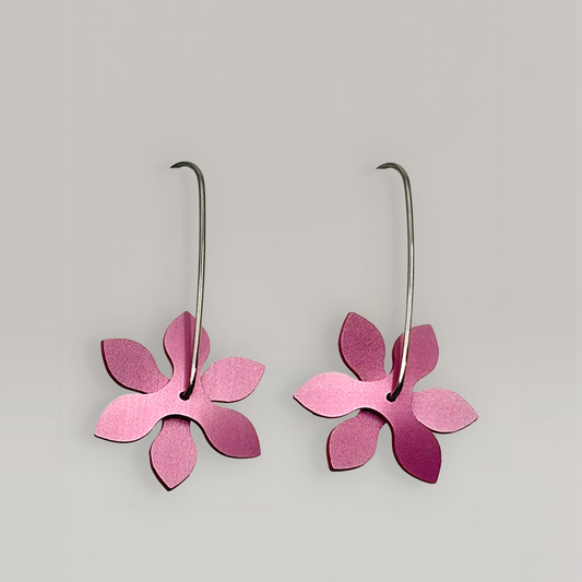 The Propellor Point Earrings in Pink