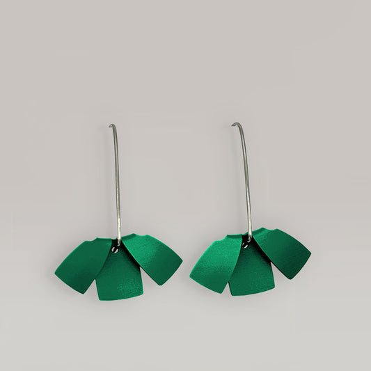 The Flip Flat Earrings in Emerald