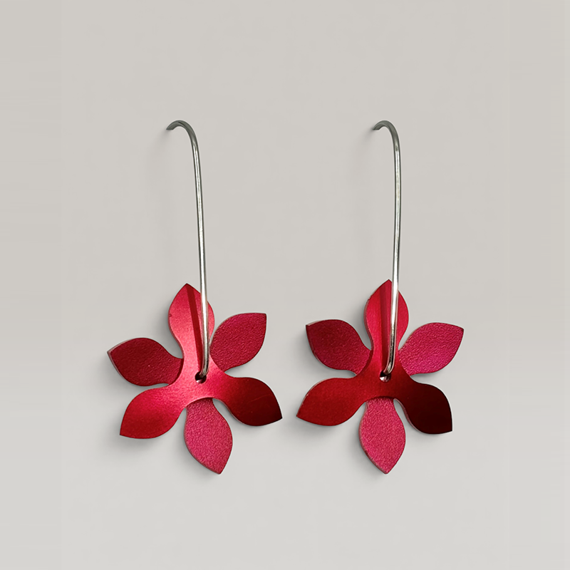 The Propellor Point Earrings in Bordeaux