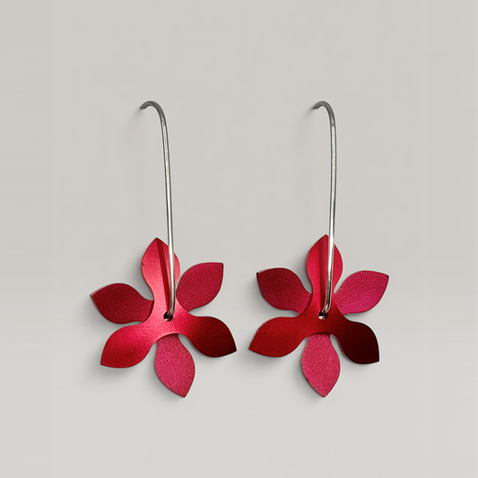 The Propellor Point Earrings in Bordeaux