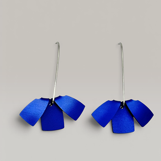 The Flip Flat Earrings in Deep Blue