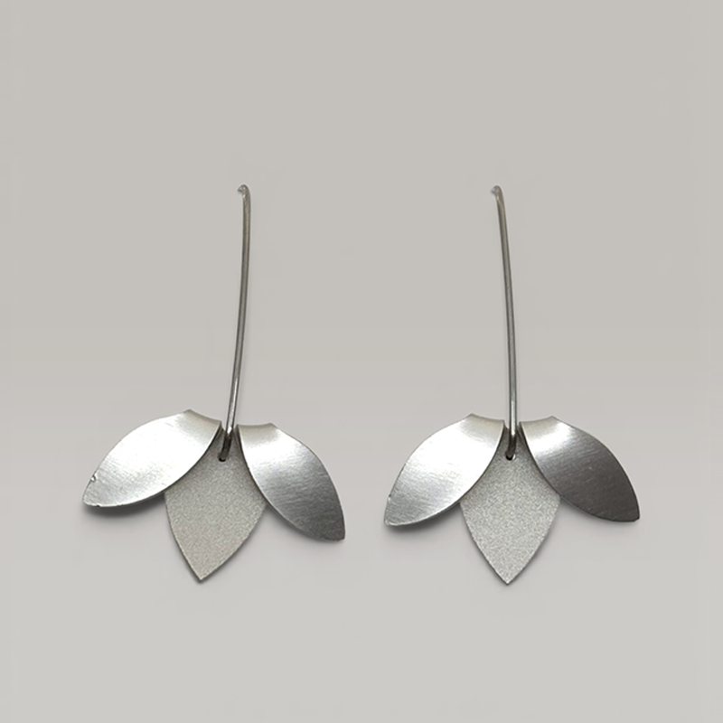The Flip Point Earrings in Silver