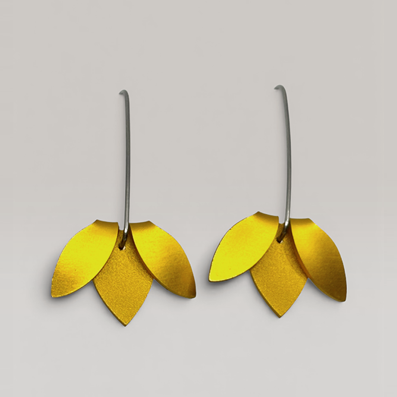 The Flip Point Earrings in Gold
