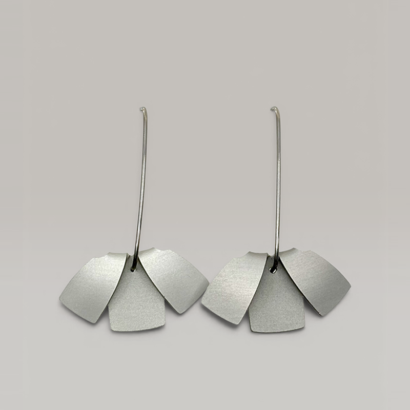 The Flip Flat Earrings in Silver
