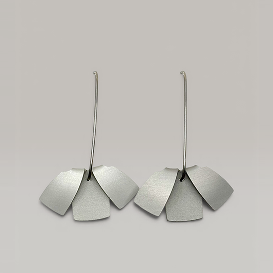 The Flip Flat Earrings in Silver