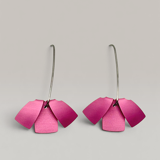 The Flip Flat Earrings in Pink