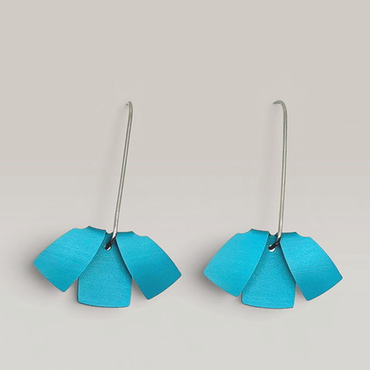 The Flip Flat Earrings in Aqua