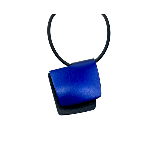 The Cube Neckpiece in Deep Blue & Black